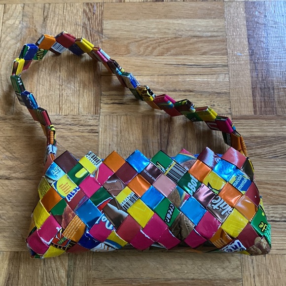 Vintage Handbags - Vintage Candy Gum Wrapper Purse Hand Bag 90's Style Retro Purses